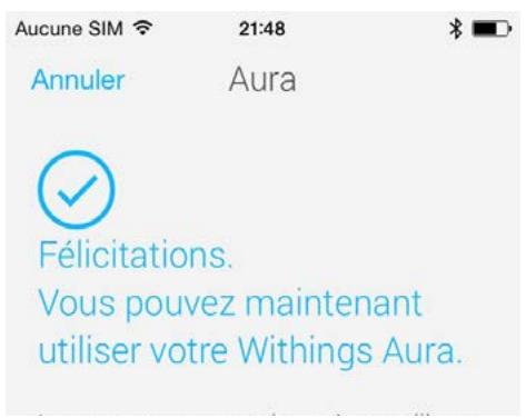 WITHINGS CAPTEUR AURA - Après la configuration : - 4