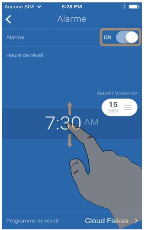 WITHINGS CAPTEUR AURA - Programme de réveil (alarme) et de la durée de Smart-Up Wake. - 6