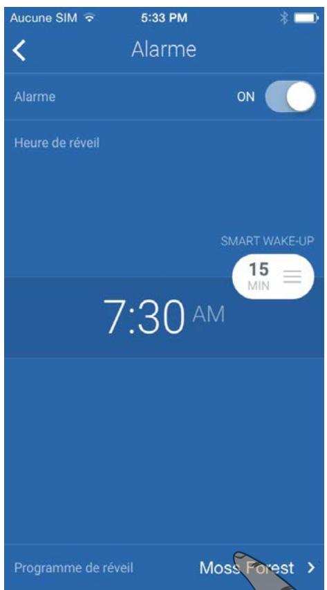 WITHINGS CAPTEUR AURA - Sélectionner et configurer le programme de réveil - 1