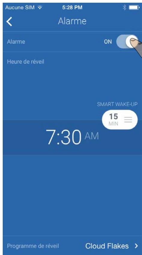 WITHINGS CAPTEUR AURA - Programme de réveil (alarme) et de la durée de Smart-Up Wake. - 5