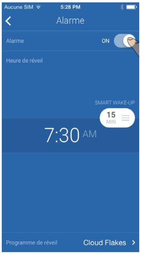 WITHINGS CAPTEUR AURA - Programme de réveil (alarme) et de la durée de Smart-Up Wake. - 11