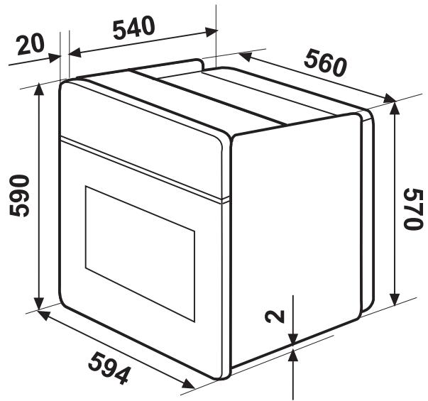 FAURE FM406W - Fixation dans le meuble - 2
