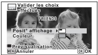 RICOH WG-30 WIFI GRIS - Utilisez le bouton de navigation ( ) pour selectionner [Posit' affichage] puis appuyez sur le bouton de navigation () . - 1