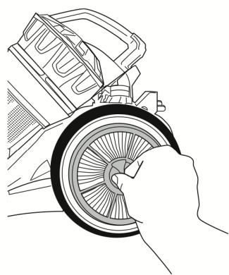 EZICLEAN ASPIRATEUR TRAINEAU TURBO MULTIFLOORS - NETTOYAGE DU FILTR DU BAC A POUSSIÈRES - 5