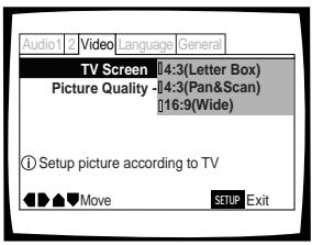 PIONEER DV K302CD - Définition du format de l'image sur l'écran du téléviseur - 1