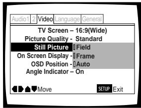 PIONEER DV K302CD - Choix du type d'image arrêtée [Exper] - 1