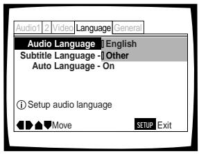 PIONEER DV K302CD - Choix de la langue des dialogues - 1