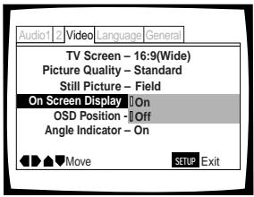 PIONEER DV K302CD - Mise en service, mise hors service, de l'affichage sur l'écran [Expert] - 1