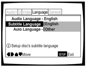 PIONEER DV K302CD - Choix de la langue des sous-titres - 1