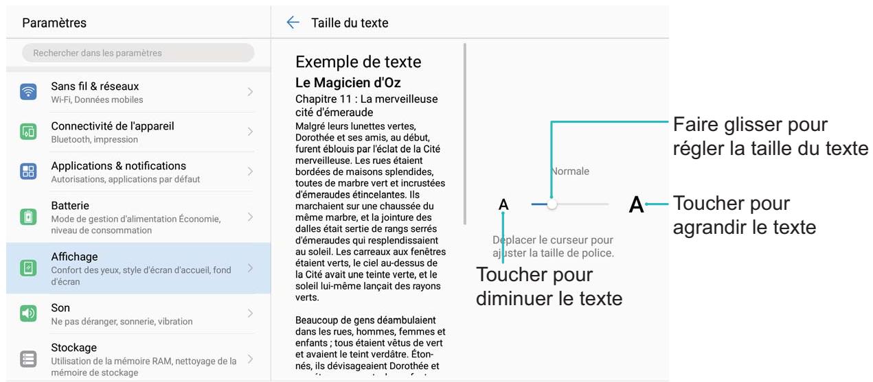 HUAWEI 55010DHX - Changer les paramètres d'affichage - 1