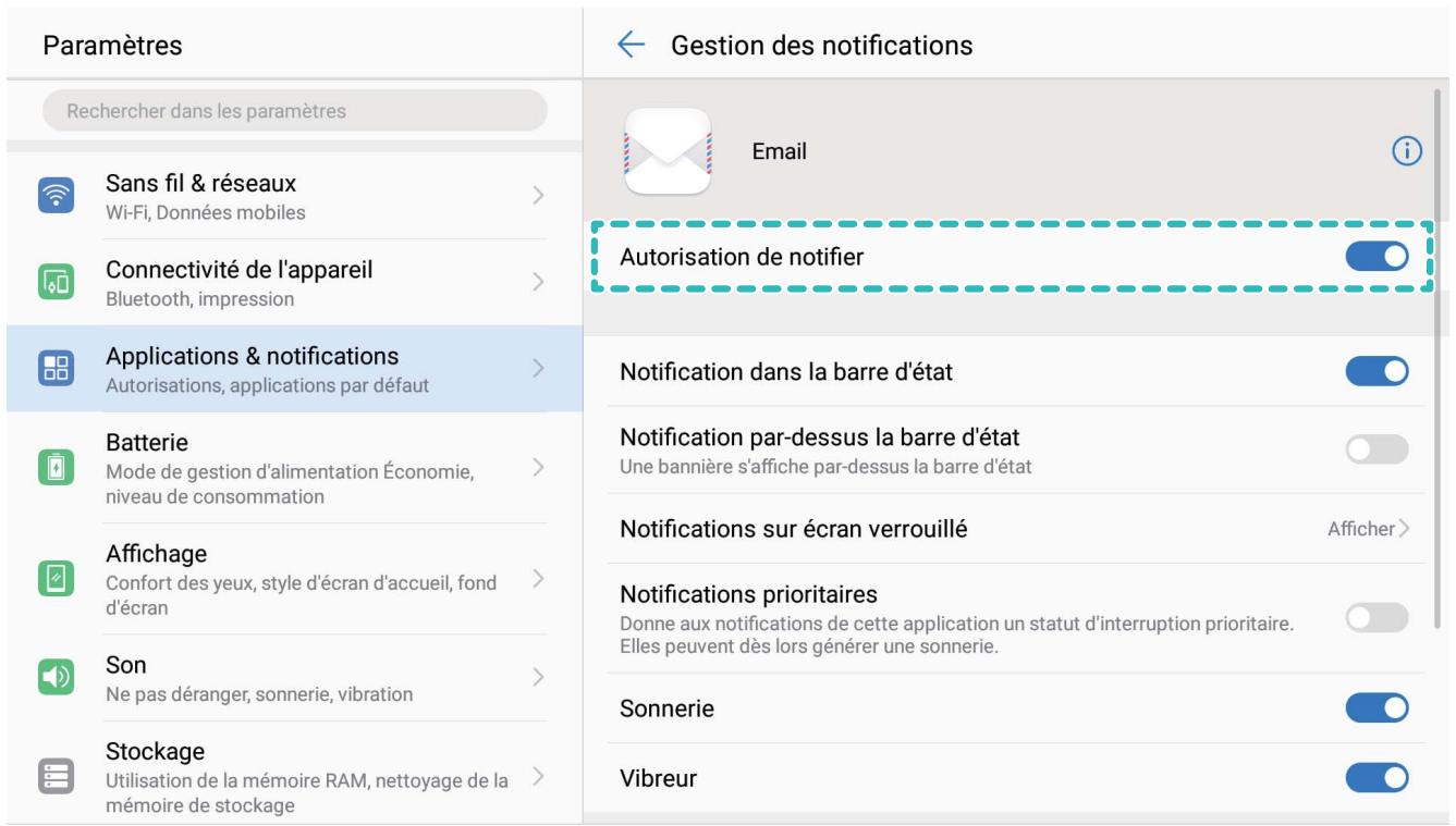 HUAWEI 55010DHX - Désactiver les notifications dérangeantes des applications - 1
