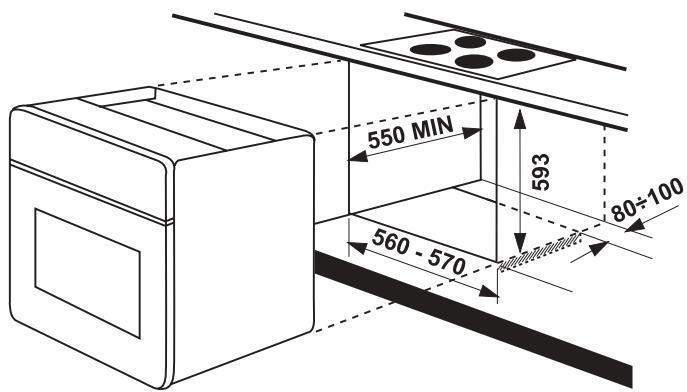 FAURE FC306W - Fixation dans le meuble - 4