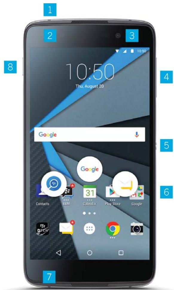 BLACKBERRY DTEK50 - Aperçu de votre terminal - 1