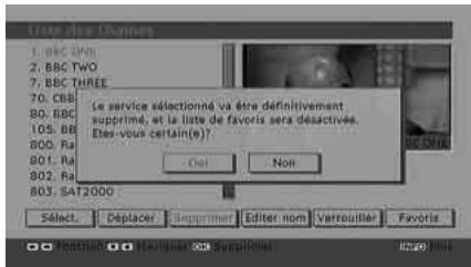 BRANDT B 2206 LVDXW - Supprimer les chaînes dans la liste des chaînes - 2