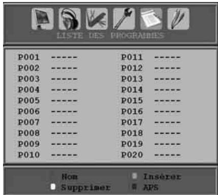 BRANDT B 2206 LVDXW - Tableau des programmes - 1