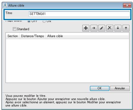 EPSON SF-510 - Définition de l' allure cible - 3