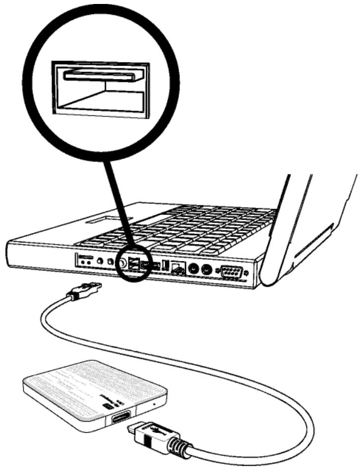 COPIC WESTERN DiGiTALMY PASSEPORT ULTRA1T0O - Connexion du disque dur - 1