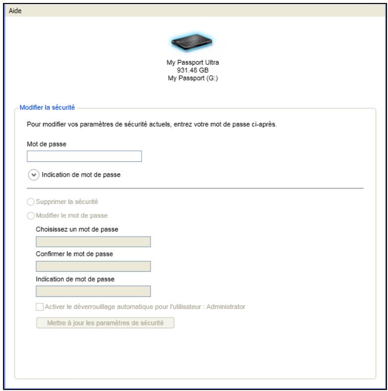 COPIC WESTERN DiGiTALMY PASSEPORT ULTRA1T0O - Modification de votre mot de passer - 1