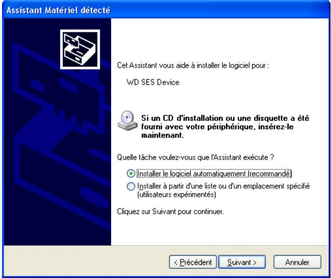 COPIC WESTERN DiGiTALMY PASSEPORT ULTRA1T0O - Installation du pilote automatiquement - 2