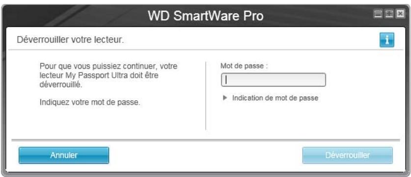 COPIC WESTERN DiGiTALMY PASSEPORT ULTRA1T0O - Déverrouillage du disque dur avec le logiciel WD SmartWare - 2