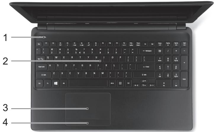 PACKARD BELL ESYN TE69CX-332146 - Vue du clavier - 1