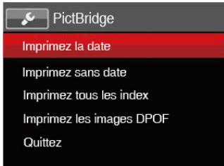 KODAK FZ53-BH - Utilisation du menu PICTBRIDGE - 1