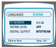 SAMSUNG HT-DL70 - Ecran du téléviseur (FORMAT ecran téléviseur) - 1