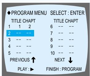 SAMSUNG HT-DL70 - Pour lire les pistes dans un ordre programmé - 2