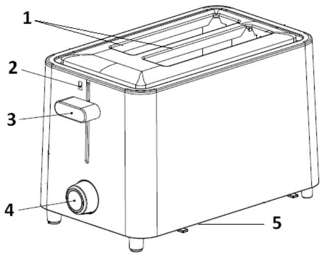 BRANDT TO756N - Description du grille pain - 1
