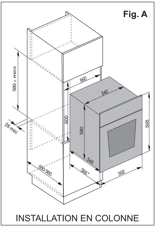 ARTHUR MARTIN FE 4416 NG - Mise en place de l'appareil - 2