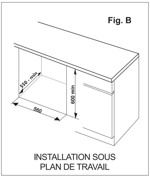 ARTHUR MARTIN FE 4416 NG - Mise en place de l'appareil - 3