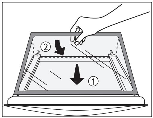 ARTHUR MARTIN FE 4416 NG - Remetre en place la vitre de la porte - 2