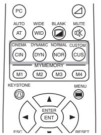 HITACHI PJ-TX10 - Sélection D'un Mode À L'autre - 1