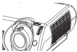 HITACHI PJ-TX10 - Mettre l'embout de l'aspirateur sur le dessus du couvercle du filtré pour nettoyer le filtré à air. - 1