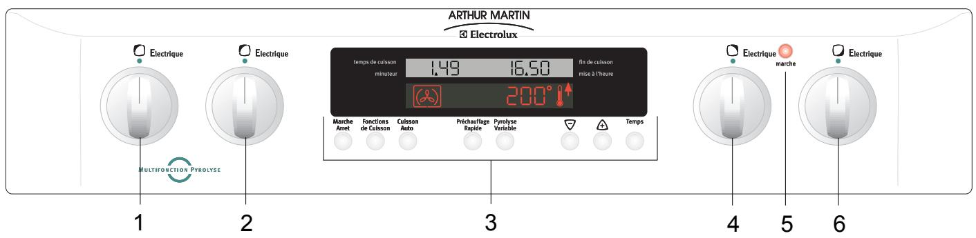 ARTHUR MARTIN V6898MPX1 - Bandeau de commande - 1