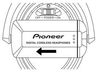 PIONEER SE-DIR800C - Mise en place des piles - 1