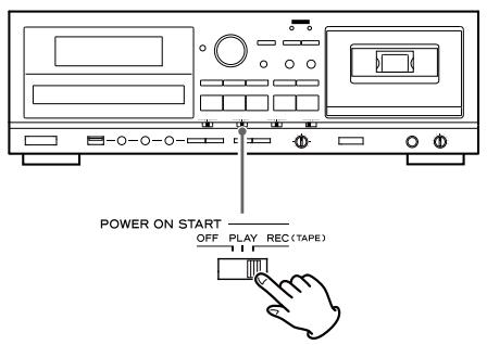 TEAC AD-800 - Réglez le sélecteur OFF-PLAY-REC sur la position REC (enregistrement). - 1