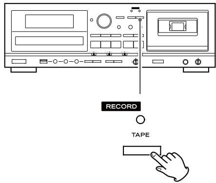 TEAC AD-800 - Appuyez sur la touche RECORD TAPE pour armer l'enregistrement. - 1
