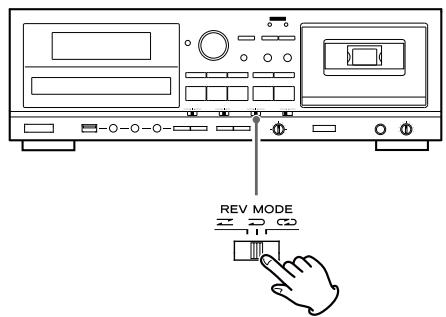 TEAC AD-800 - Réglez le mode d'inversion avec le sélecteur REV MODE. - 1