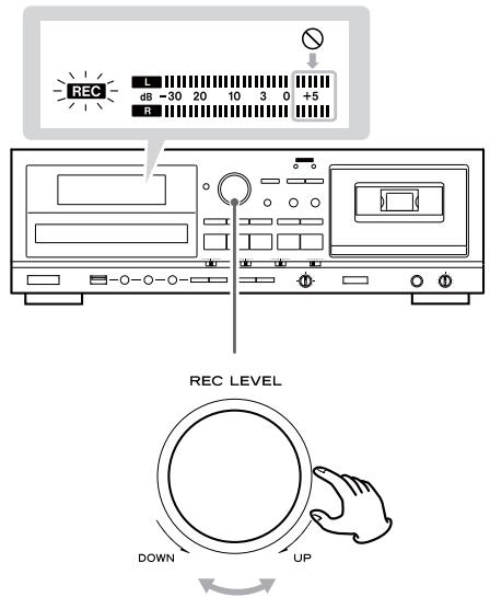 TEAC AD-800 - Réglez le niveau d'enregistrement. - 1