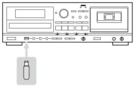 TEAC AD-800 - Branchez un support USB externe au port USB de l'appareil. - 1
