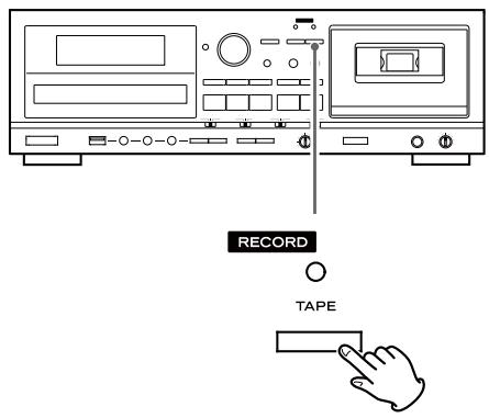 TEAC AD-800 - Appuyez à nouveau sur la touche RECORD TAPE pour lancer l'enregistrement. - 1