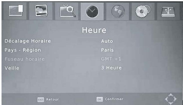 JVC TU-FD50D - Menu Heure - 1