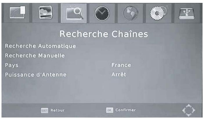 JVC TU-FD50D - Menu Recherche Chaines - 1