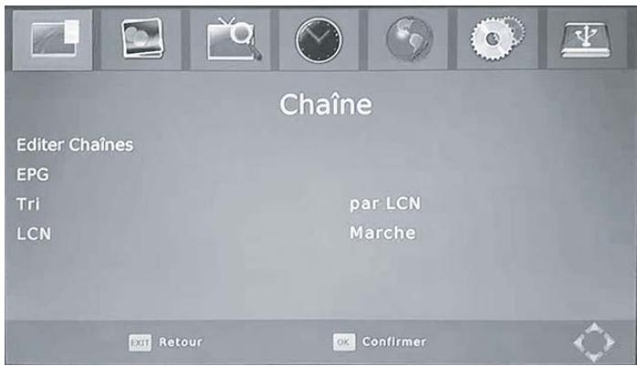 JVC TU-FD50D - Menu Chaine - 1