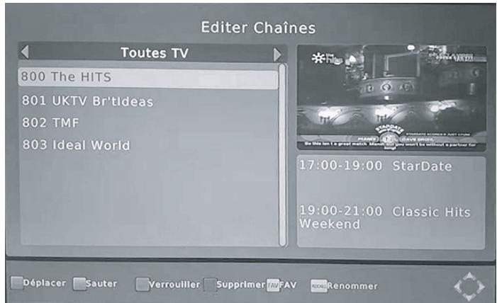 JVC TU-FD50D - 1: Éditer Châînes - 1