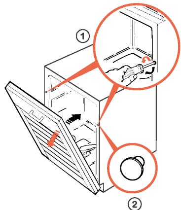 DE DIETRICH DVF 440 JE1 - Equilibrage de la porte (droite et gauche) - 2
