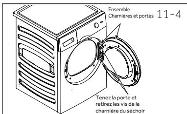HAIER HD90-A35979 - Retirez, tournez et remplacez la porte intérieure - 1