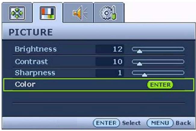 BENQ FP72E/T721 - Mode du menu principal - 4