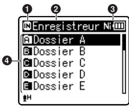 OLYMPUS WS-811+ME-51 - Affichage de la liste de dossiers - 1